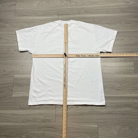 Vintage Shirt Mens Large White Funny You Dont Know Me Witness Protection 90s - Picture 5 of 8